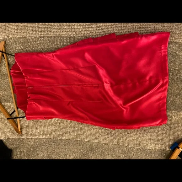 Strapless party bright pink mini dress - Picture 2 of 3